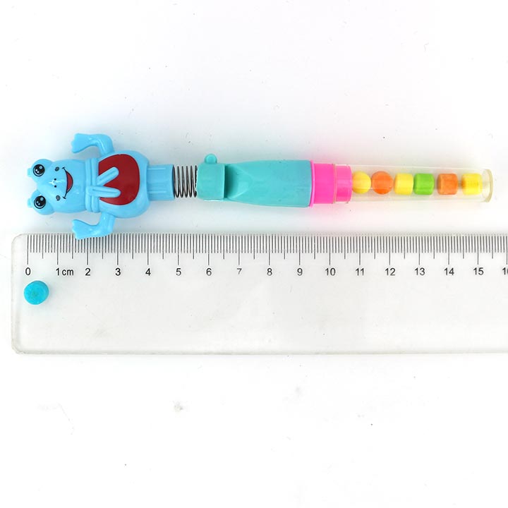 Cartoon Finger Frog shaped spring shaking toy candy CH-T1269