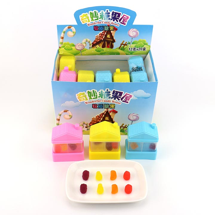 Wonderful Candy House with various fruit shape soft gummy candy CH-J448-1