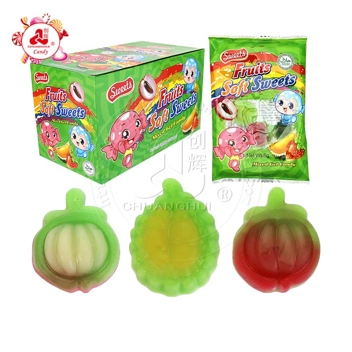 Halal Tropical fruit soft sweets gummy candy CH-J554