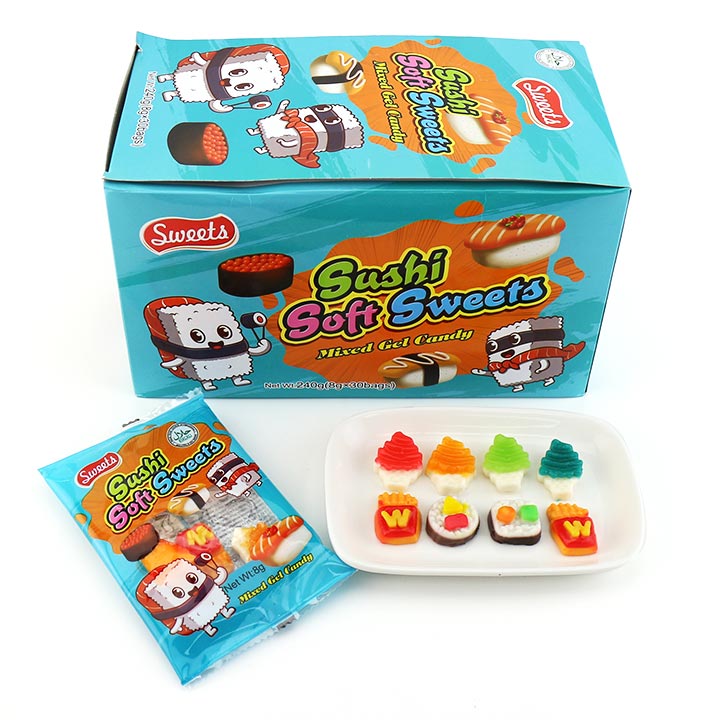 Halal Fast food & Sushi shape soft gummy sweet candy CH-J555