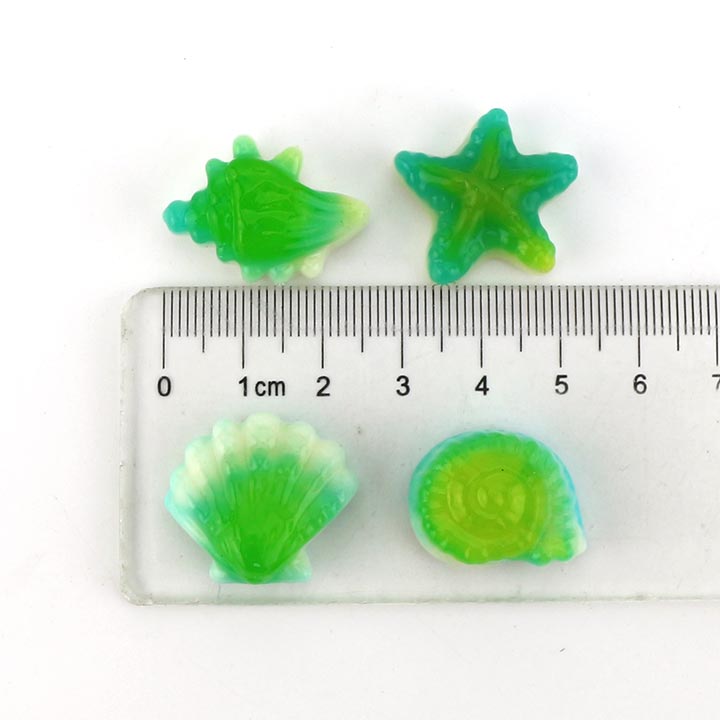 Halal Sea Shell, conch, starfish shaped soft sweet gummy candy CH-J556