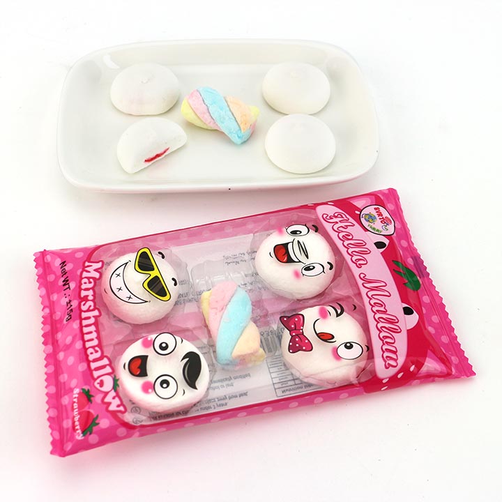 Hello marshmallow smile face marshmallow with jam filling CH-M179