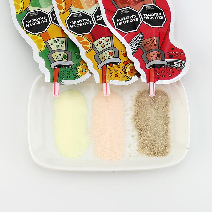 Halal Cola, Lemon, Orange soda Flavors Sour Powder Candy bag CH-N687