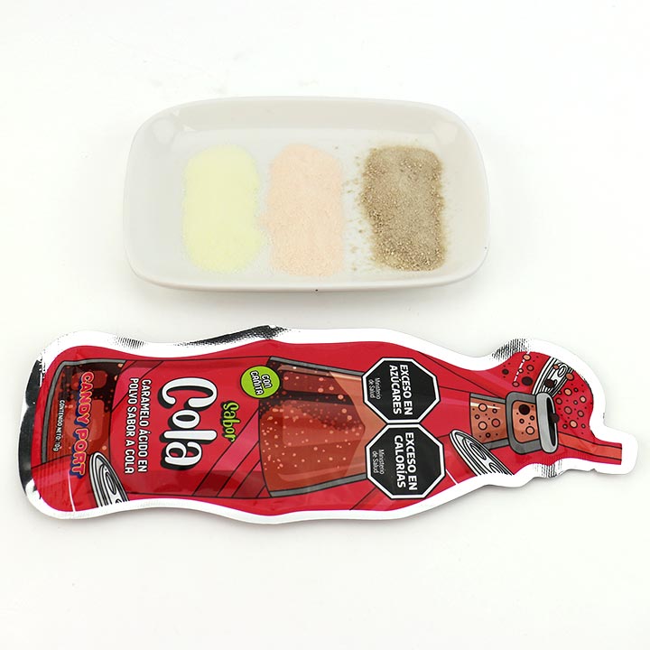 Halal Cola, Lemon, Orange soda Flavors Sour Powder Candy bag CH-N687