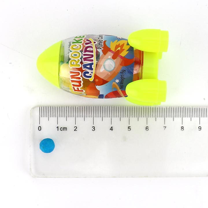 Space rocket bottle with puffed candy bean CH-N688