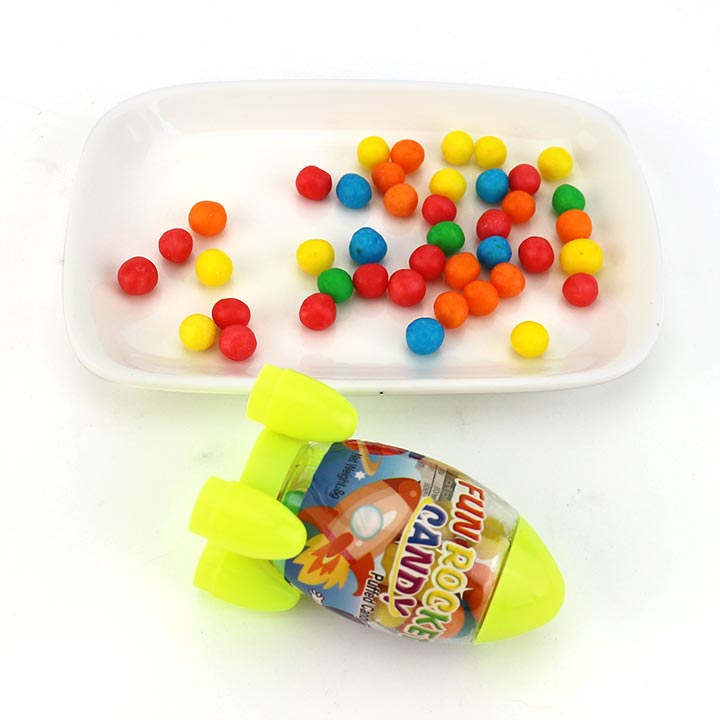 Space rocket bottle with puffed candy bean CH-N688