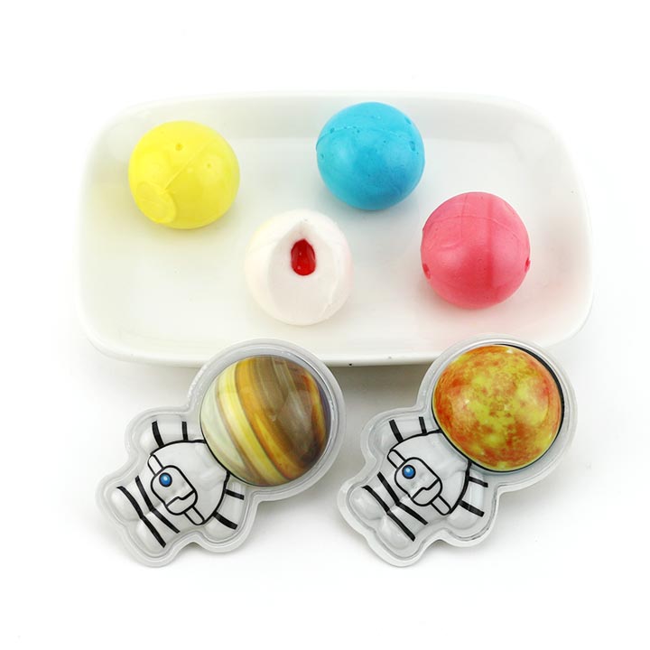 3D Planet Astronauts shape soft gummy candy ball with jam filling CH-J559