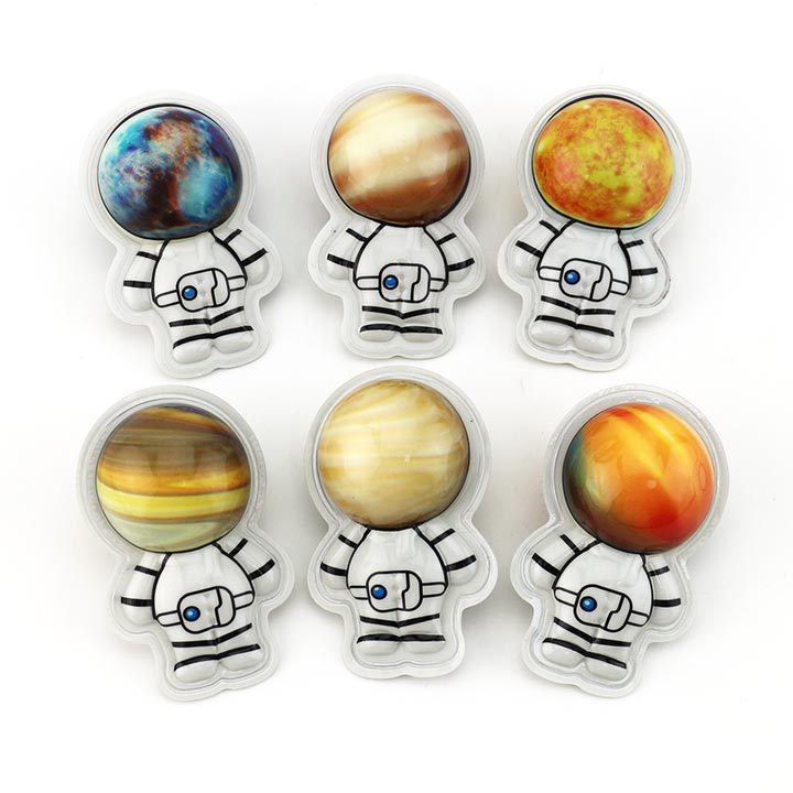 3D Planet Astronauts shape soft gummy candy ball with jam filling CH-J559