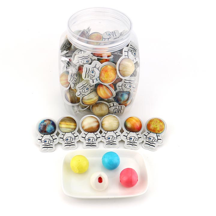 3D Planet Astronauts shape soft gummy candy ball with jam filling CH-J559