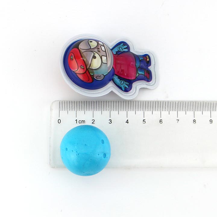3D Halloween zombie shaped soft gummy candy ball with jam filling CH-J560