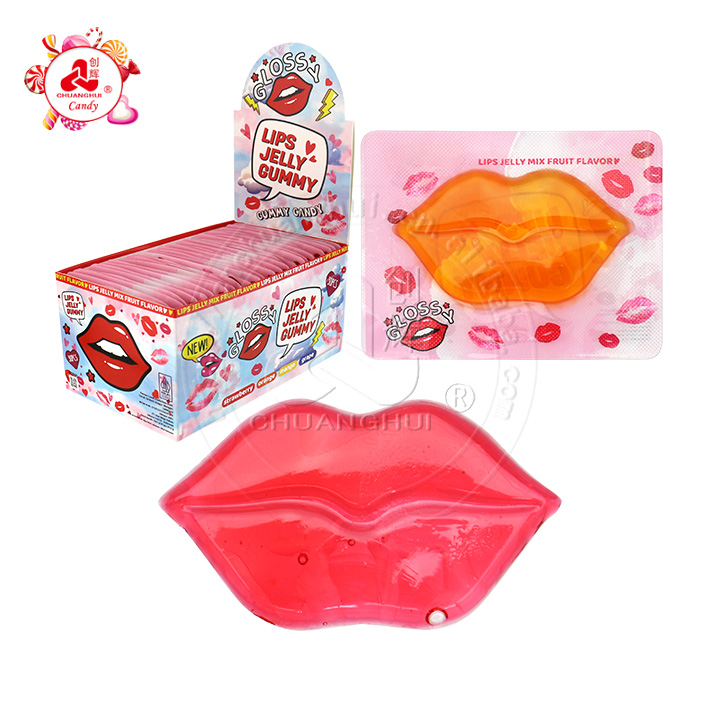 3D big mouth red Lip shape jelly soft gummy candy CH-J567