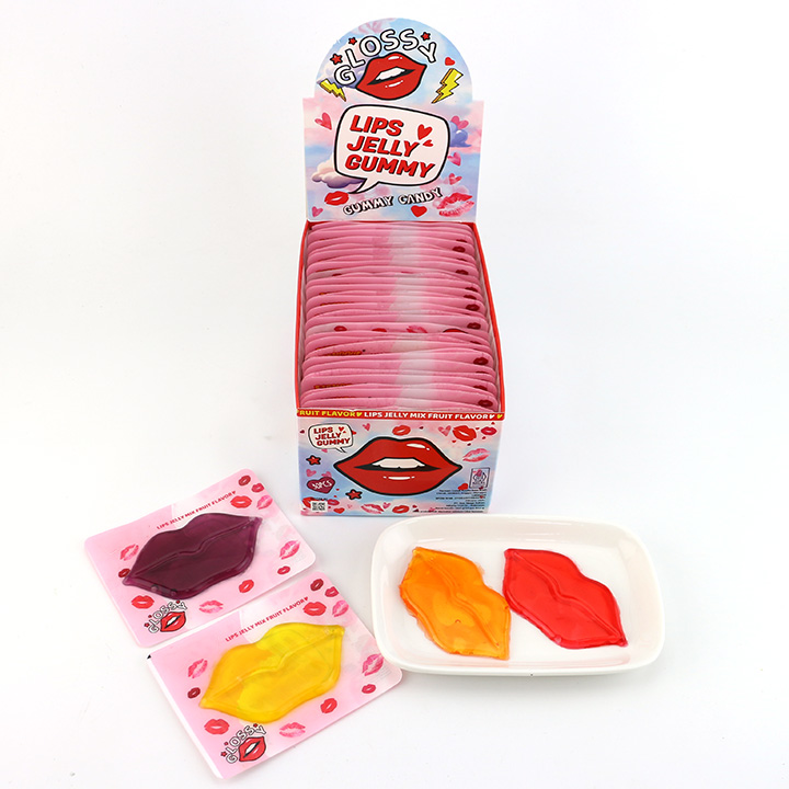 3D big mouth red Lip shape jelly soft gummy candy CH-J567