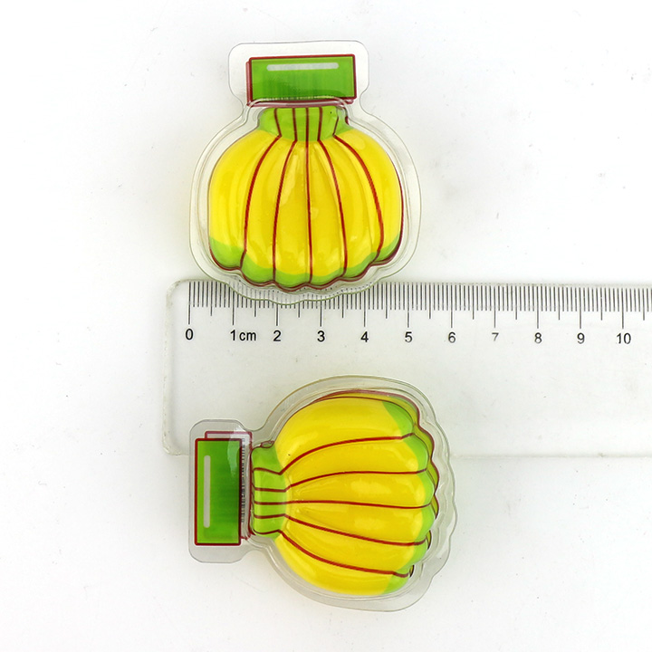 Halal 3D banana skewers shaped soft gummy candy with jam filling CH-J568