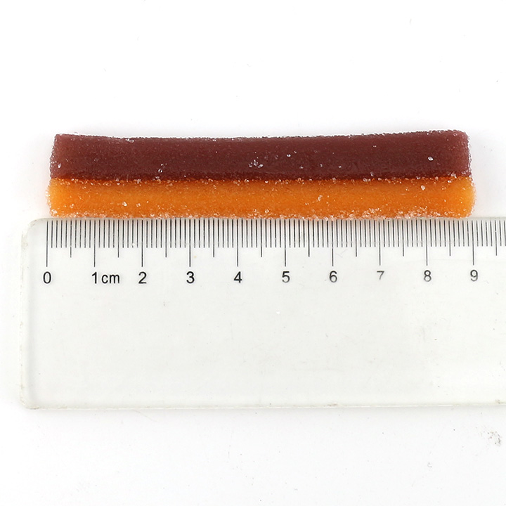 2024 New 2-in-1 gummy stick Sour Twins gummy candy strips with sour powder + jam filled CH-J570