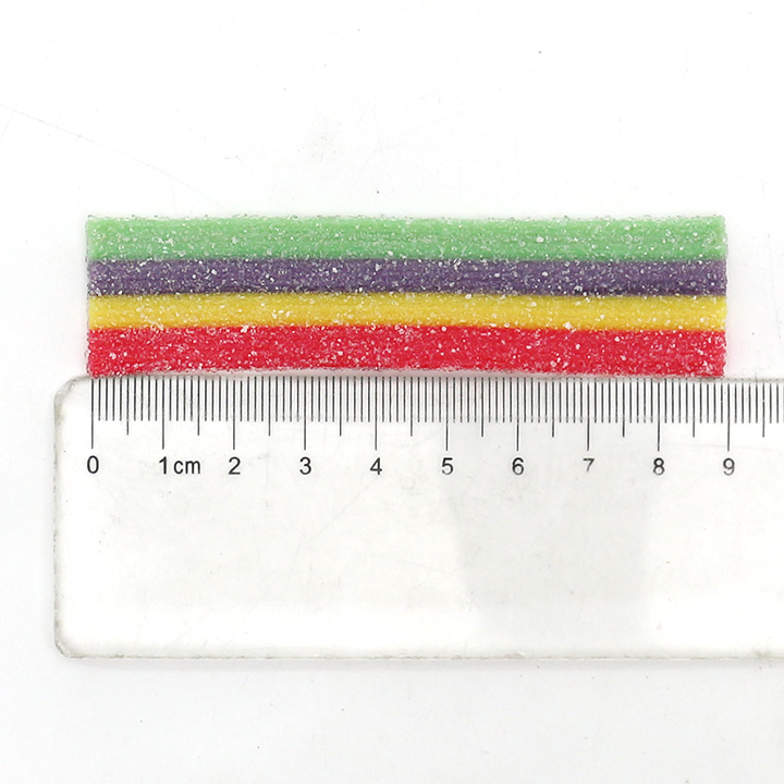 Mixed fruits 900g Rainbow sour belt soft gummy candy in box CH-J574