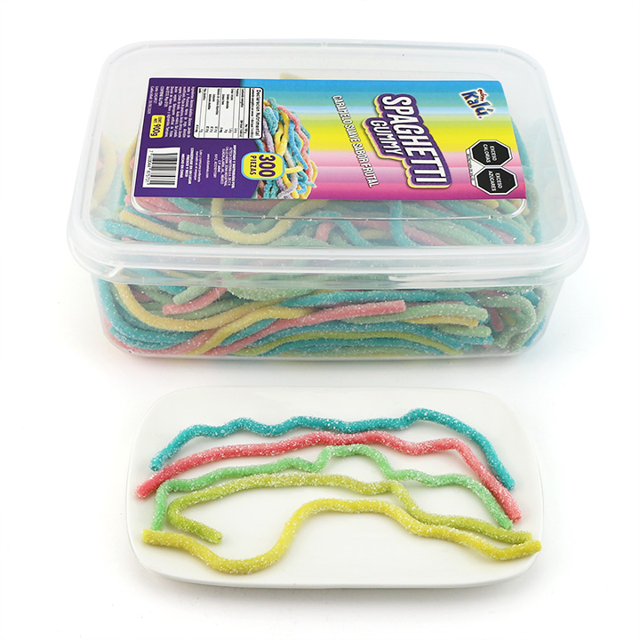 900g Colorful sour gummy noodle gummy rope soft candy in box CH-J575