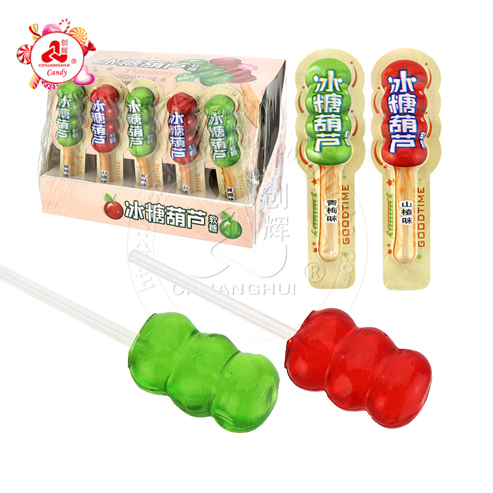2024 Bingtanghulu shaped soft gummy lollypop jellypop CH-J577