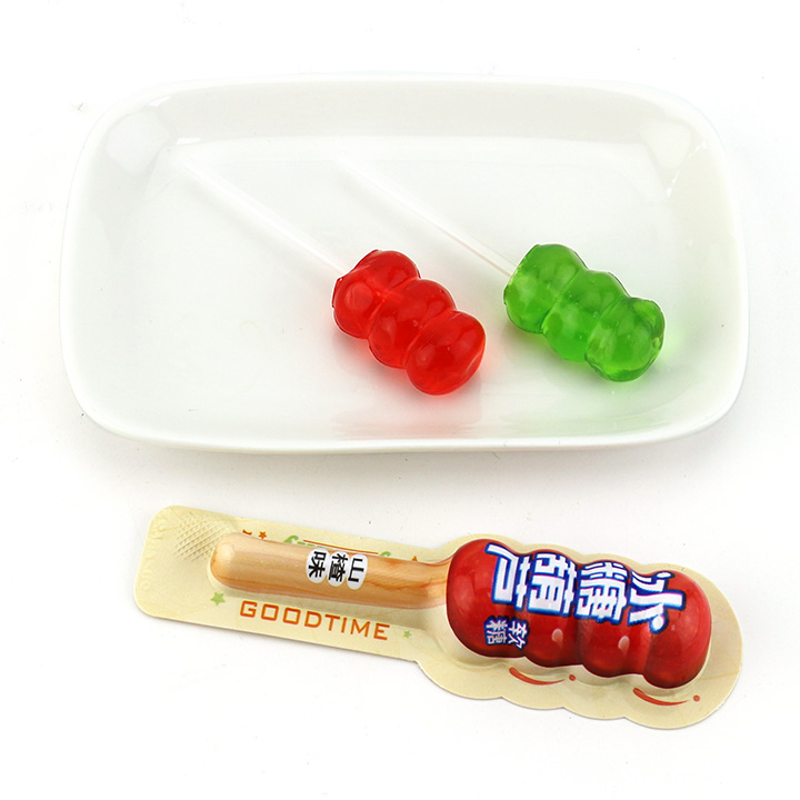 2024 Bingtanghulu shaped soft gummy lollypop jellypop CH-J577
