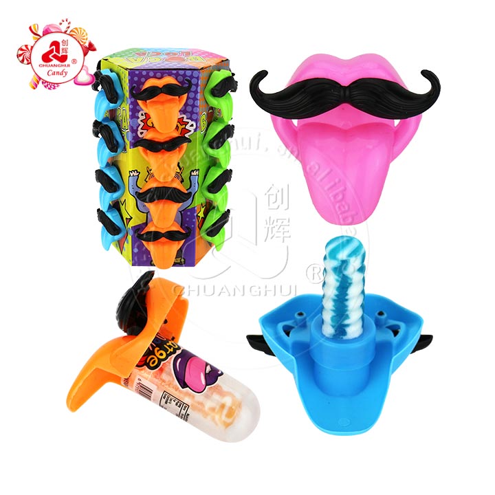 Halloween beard lips tongue shaped nipple hard lollipop toy candy CH-T1274-1