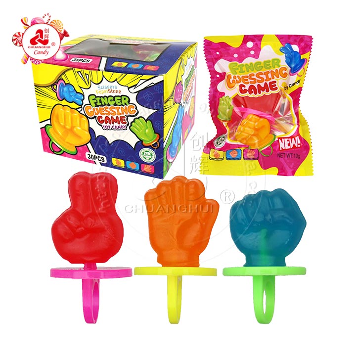 Supply Guessing game Scissors-stone-cloth shaped ring pop