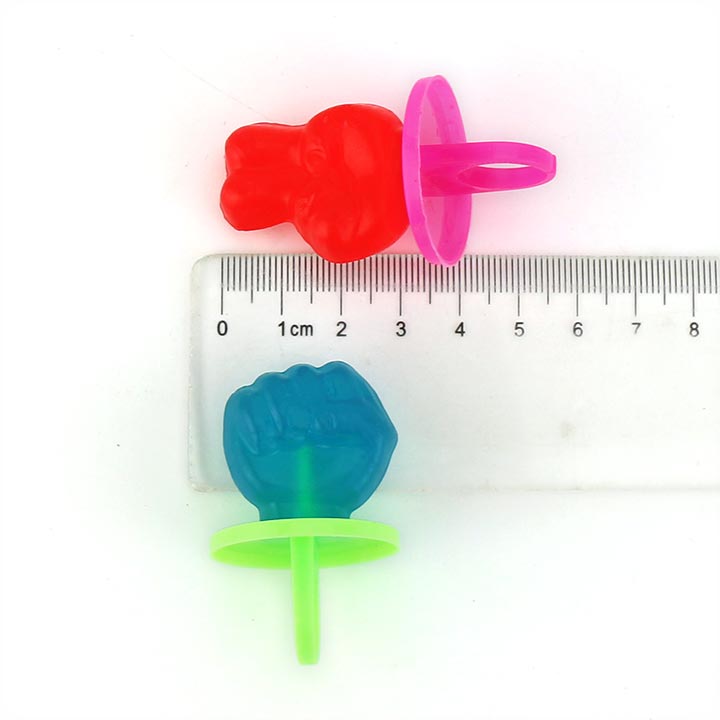 Guessing game Scissors-stone-cloth shaped ring pop lollipop toy candy CH-T1276