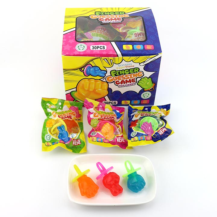 Supply Guessing game Scissors-stone-cloth shaped ring pop