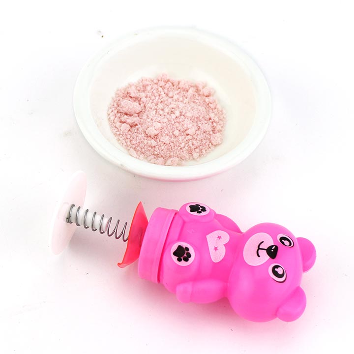 Bouncing bear toy spring jump suckers toy candy with sour powder candy﻿ CH-T1277