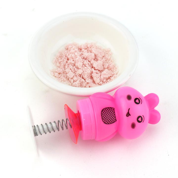 Bouncing rabbit toy spring jump suckers toy candy with sour powder candy CH-T1278