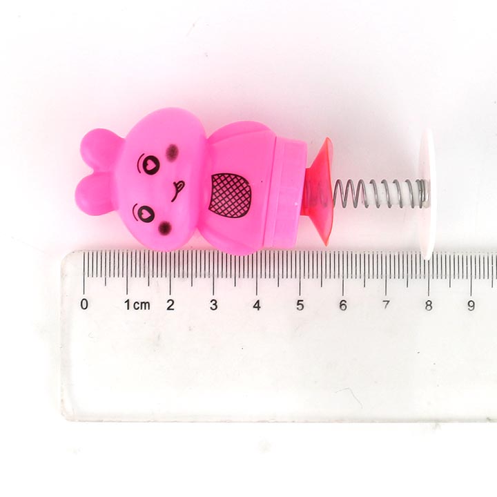 Bouncing rabbit toy spring jump suckers toy candy with sour powder candy CH-T1278