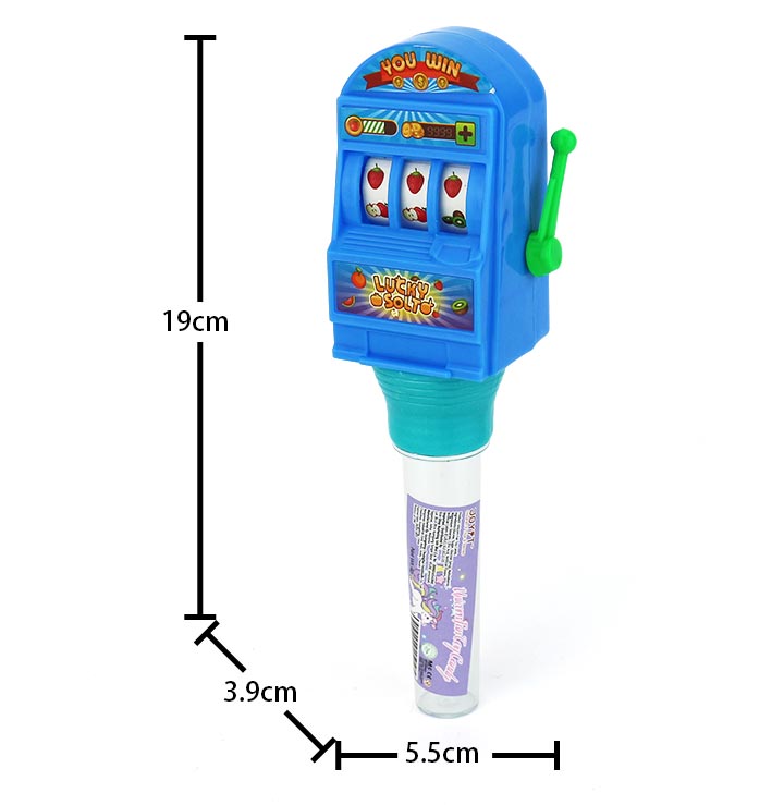 Slot machine lottery machine shape luck draw toy candy CH-TB223