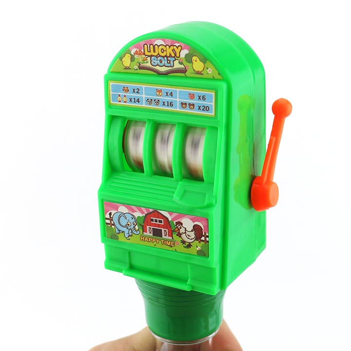 Slot machine lottery machine shape luck draw toy candy CH-TB223
