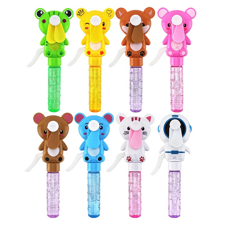 Cartoon mix Animal Bubble Fan hand press fan and summer water toy CH-XW021