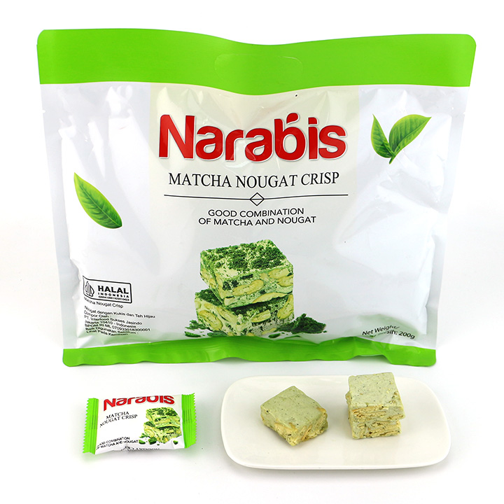 Narabis mixed flavors snowflake crisp cookies pastry cream nougat crisp candy CH-D122