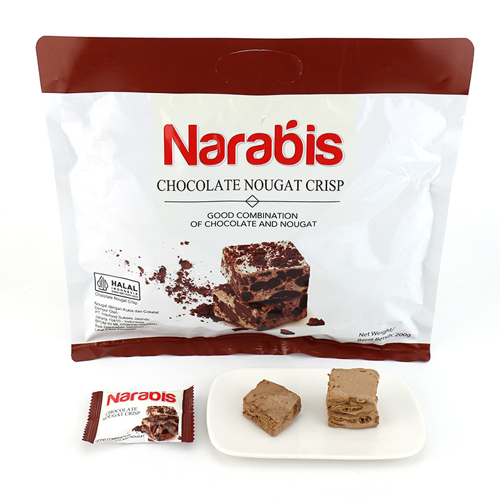 Narabis mixed flavors snowflake crisp cookies pastry cream nougat crisp candy CH-D122