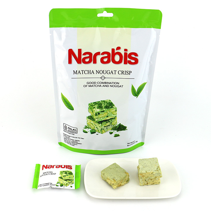 90g mixed flavor snowflake crisp pastry biscuits cream Narabis nougat crisp candy CH-D122-1