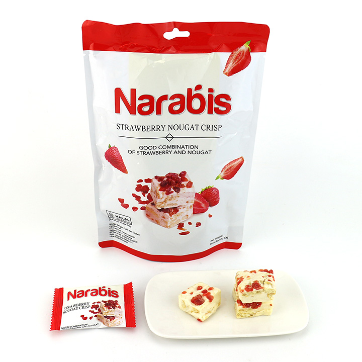 90g mixed flavor snowflake crisp pastry biscuits cream Narabis nougat crisp candy CH-D122-1