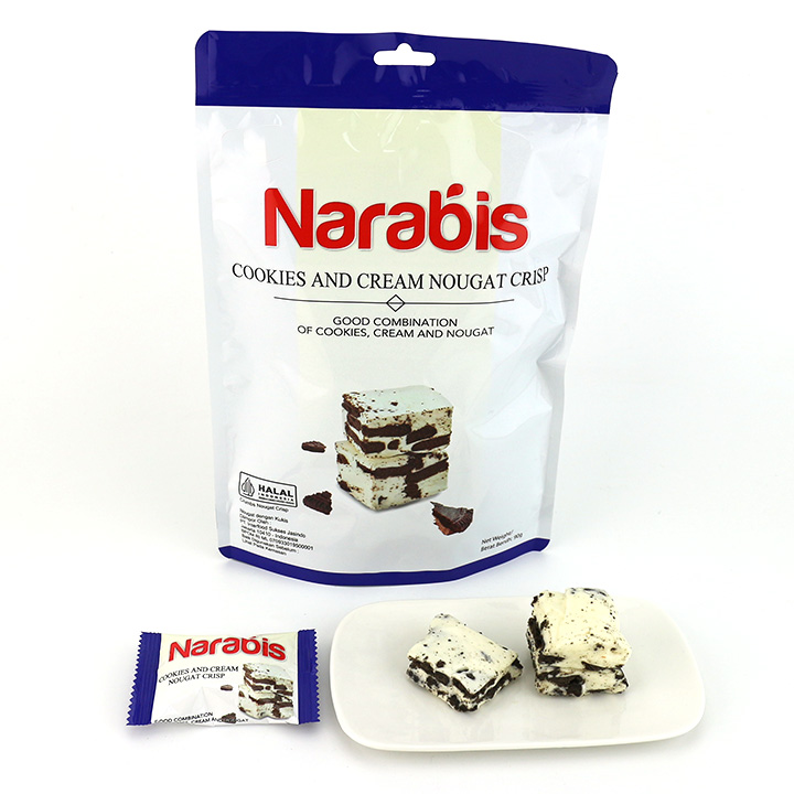 90g mixed flavor snowflake crisp pastry biscuits cream Narabis nougat crisp candy CH-D122-1