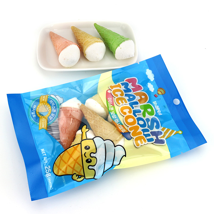 Crispy marshmallow ice cone ice cream marshmallow with jam filling CH-M183