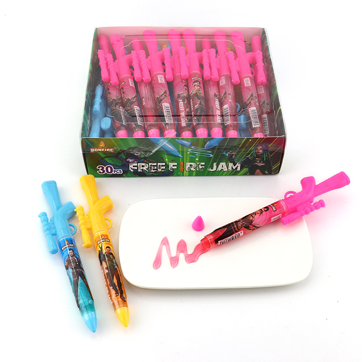 Fruit gel liquid jam gun shape candy stick toy CH-N690