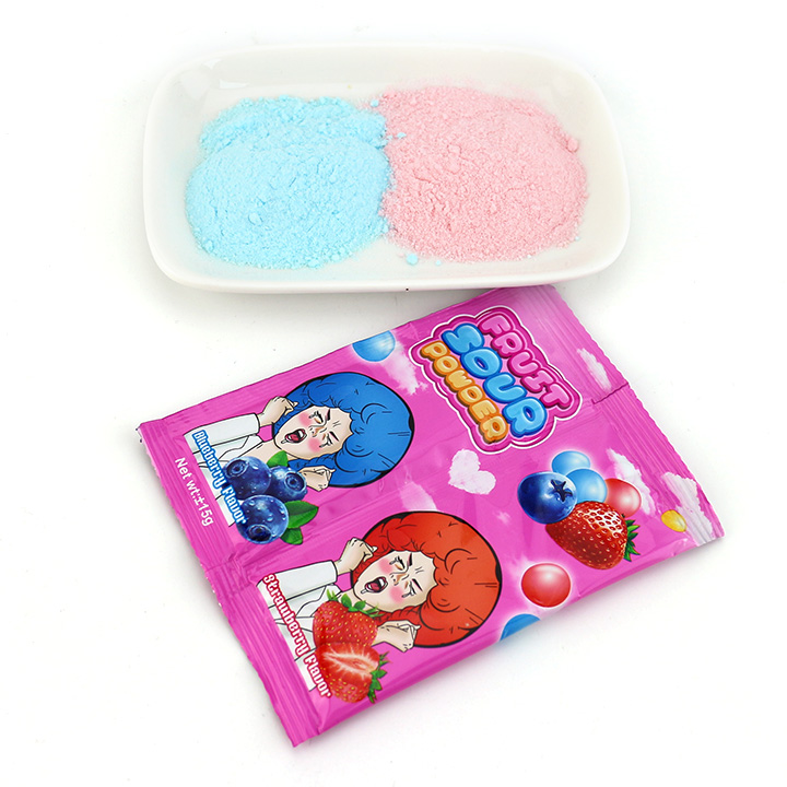 2 in 1 strawberry and blueberry flavored Fruit sour powder candy CH-N692