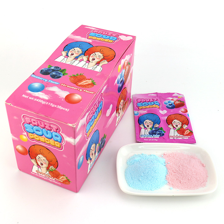 2 in 1 strawberry and blueberry flavored Fruit sour powder candy CH-N692