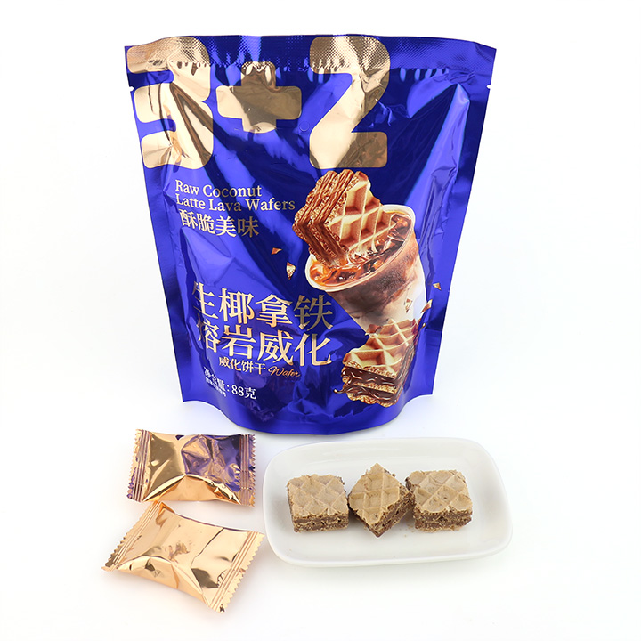 3+2 Crispy wafer biscuits with coconut latte coffee flavor cream filling CH-D120