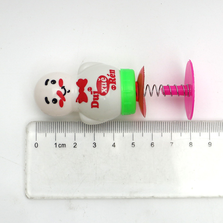 Funny bouncing spring suction-cup snowman jump toy candy CH-T1287