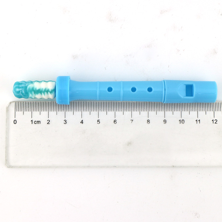 Colorful plastic flute musical toy candy with nipple hard lollipop CH-T1284