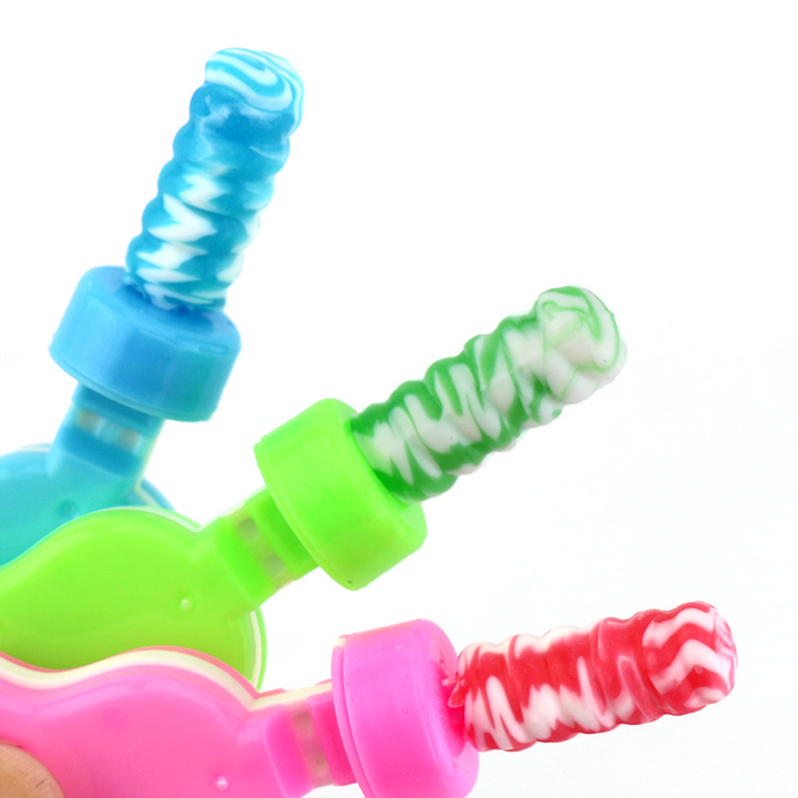 Mini plastic hand clap toy candy with nipple hard lollipop CH-T1282