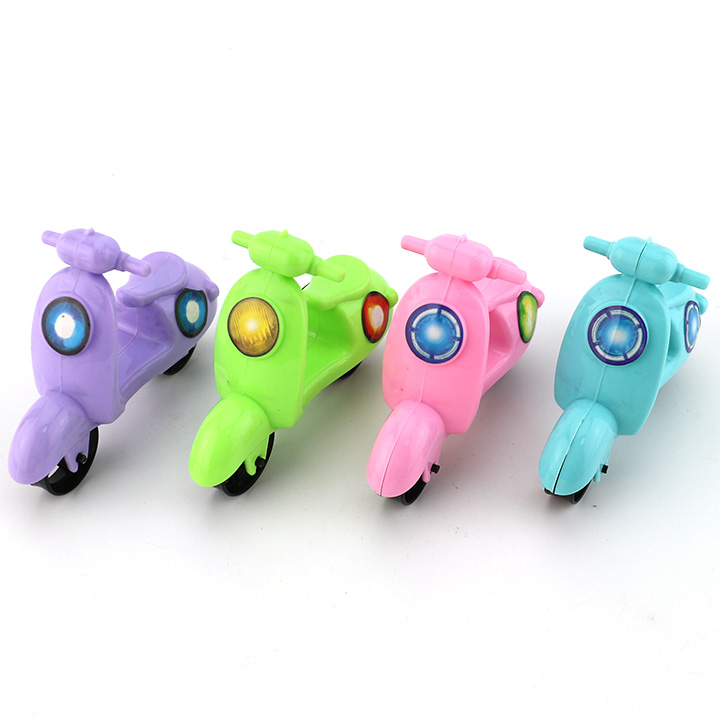 Cartoon plastic pedal motorcycle toy candy with mini bubble gum CH-T1281