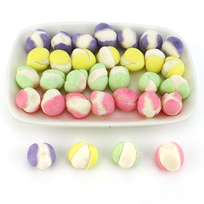 Wholesale crispy chewy freezen dried Macaroon candy bean in Bulk CH-S114
