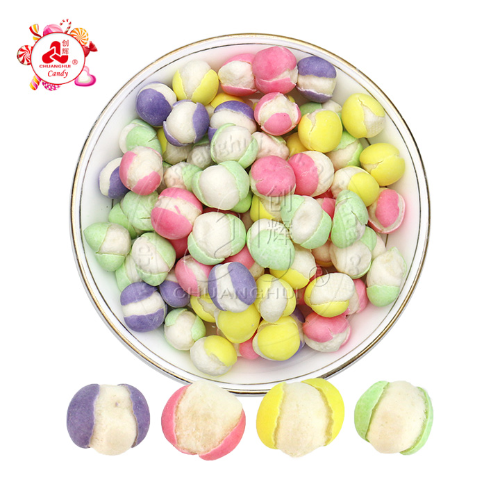 Wholesale crispy chewy freezen dried Macaroon candy bean in Bulk CH-S114