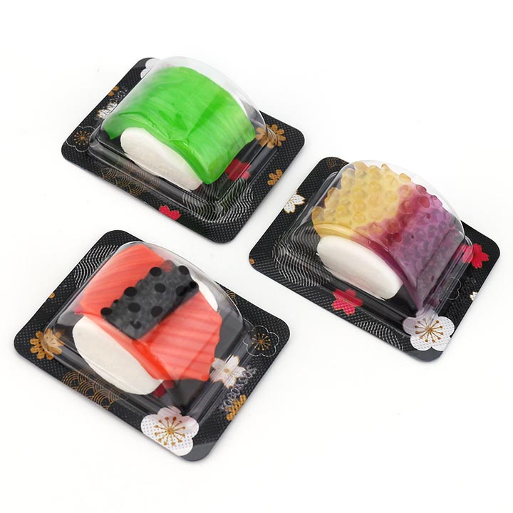 hot sale Japanese Sushi shaped soft gummy candy with marshmallow CH-J584