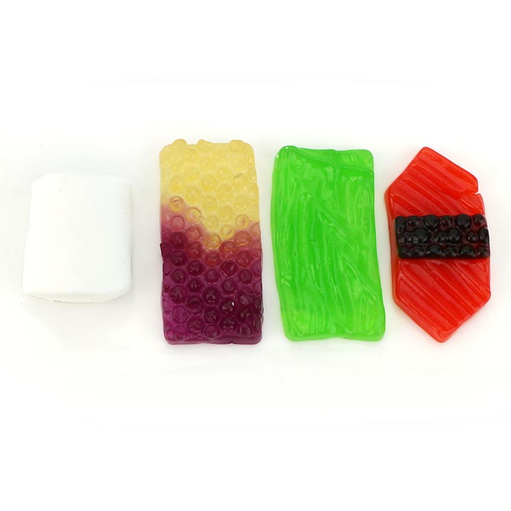 hot sale Japanese Sushi shaped soft gummy candy with marshmallow CH-J584